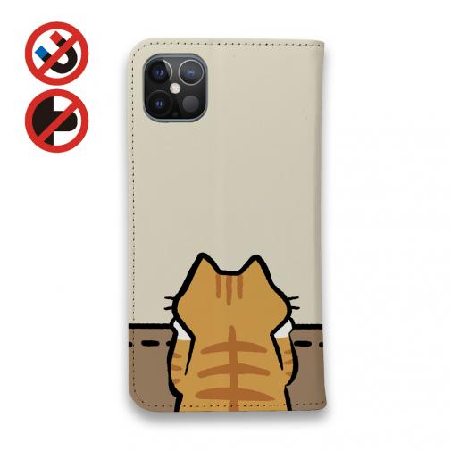 【手帳型ベルトなし】【Stick Case】何か気になる茶トラ猫(wakat)