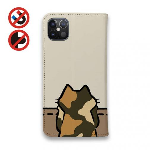 【手帳型ベルトなし】【Stick Case】何か気になるサビ猫(wakat)