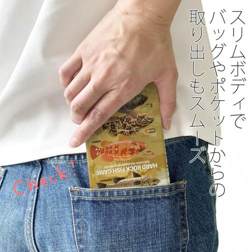 【手帳型ベルトなし】【Stick Case】【FISH MAN】ハードロックフィッシュゲーム ブラウン