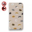 【手帳型ベルトなし】【Stick Case】猫いっぱい(wakat)