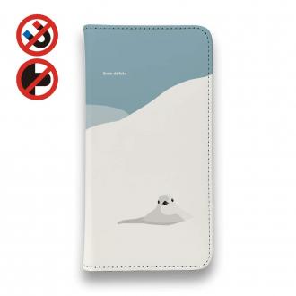 【手帳型ベルトなし】【Stick Case】【FISH MAN】山シリーズ「雷鳥／冬のメス　雪大福」