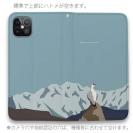 【手帳型ベルトなし】【Stick Case】【FISH MAN】山シリーズ「雷鳥／冬のオス　遠き雪山」