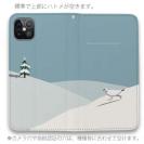 【手帳型ベルトなし】【Stick Case】【FISH MAN】山シリーズ「雷鳥／冬のオス　雪原ダッシュ！」