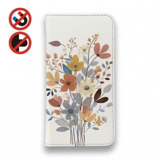 【手帳型ベルトなし】【Stick Case】北欧パステルカラーの花