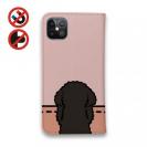 【手帳型ベルトなし】【Stick Case】何か気になるプードル_ブラック(wakat)