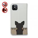 【手帳型ベルトなし】【Stick Case】何か気になるチワワ_ブラックタン(wakat)