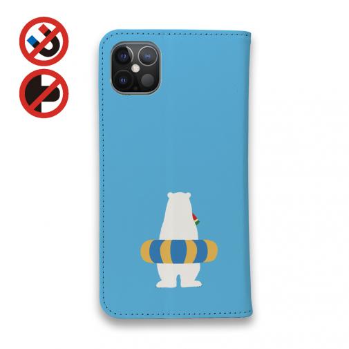 【手帳型ベルトなし】【Stick Case】シロクマさんの夏(wakat)