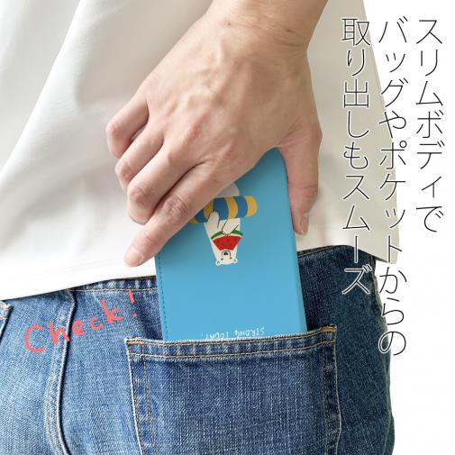 【手帳型ベルトなし】【Stick Case】シロクマさんの夏(wakat)