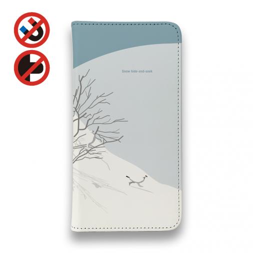 【手帳型ベルトなし】【Stick Case】【FISH MAN】山シリーズ「雷鳥／かくれんぼ」