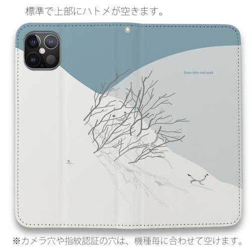 【手帳型ベルトなし】【Stick Case】【FISH MAN】山シリーズ「雷鳥／かくれんぼ」