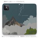【手帳型ベルトなし】【Stick Case】【FISH MAN】山シリーズ「雷鳥／夏オス雷雲」