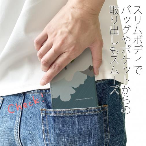【手帳型ベルトなし】【Stick Case】【FISH MAN】山シリーズ「雷鳥／夏オス雷雲」