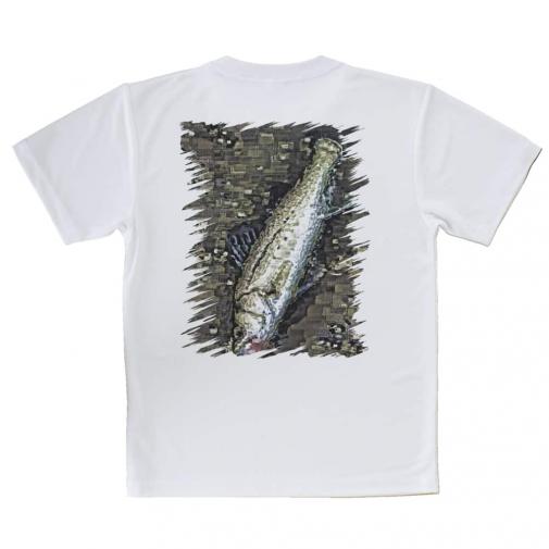 【Tシャツ】ルアーにヒットしたスズキ