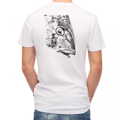 【Tシャツ】クロダイ　墨絵風(白)