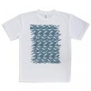 【Tシャツ】魚模様　イワシ　ブルー