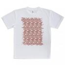 【Tシャツ】魚模様　イワシ　ピンク