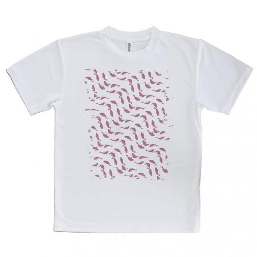 【Tシャツ】メジナ(グレ)の群れ　ピンク