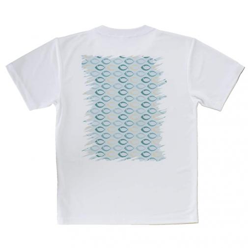 【Tシャツ】魚パターン　ブルー