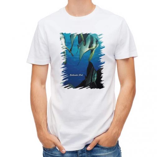 【Tシャツ】熱帯魚　No.13　ツバメウオの群れ