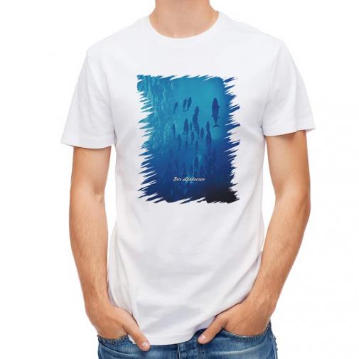 【Tシャツ】海の風景　マグロの影