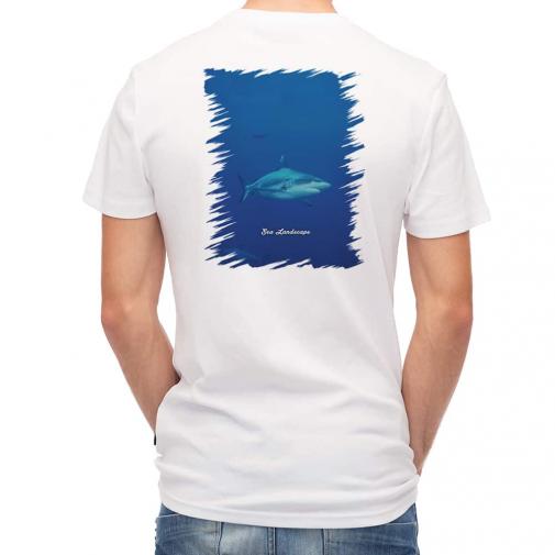 【Tシャツ】海の風景　シャーク(サメ)