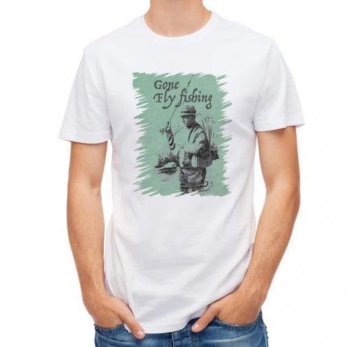 【Tシャツ】フライフィッシングとレインコート