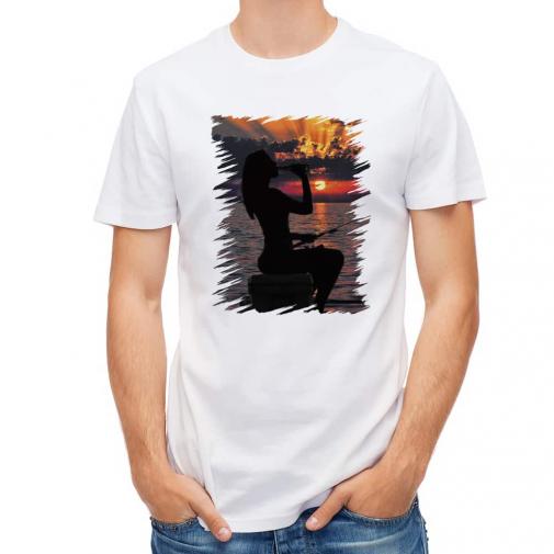 【Tシャツ】夕マズメの釣りガール