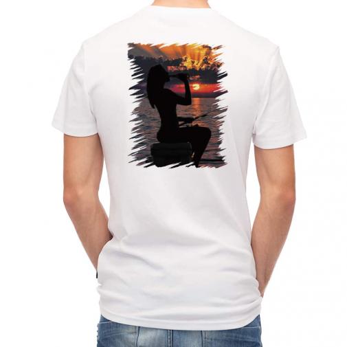 【Tシャツ】夕マズメの釣りガール