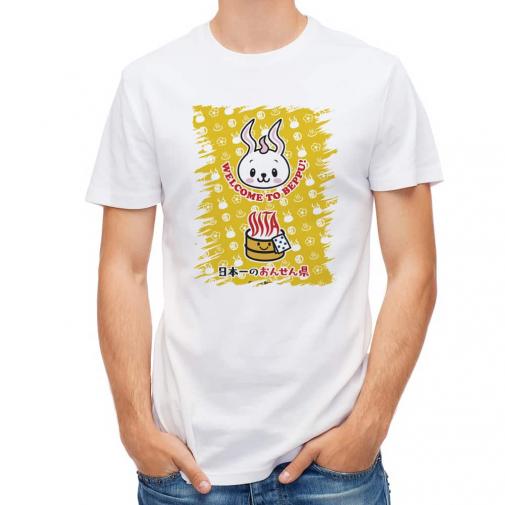 【Tシャツ】大分学スマホケース　べっぴょん+おんせん県おおいたロゴ　イエロー