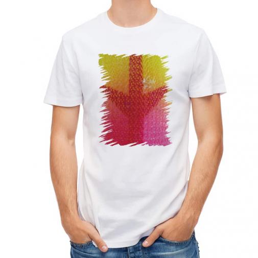 【Tシャツ】エギ柄　タイガーイエロー&ピンク