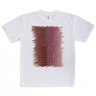 【Tシャツ】エギ柄　マーブルピンク