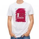 【Tシャツ】I love Fishing Red