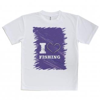 【Tシャツ】I love Fishing Purple