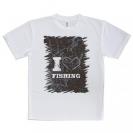 【Tシャツ】I love Fishing　Brown