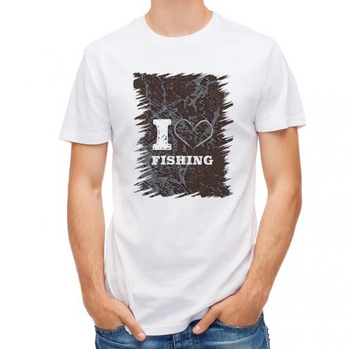 【Tシャツ】I love Fishing　Brown
