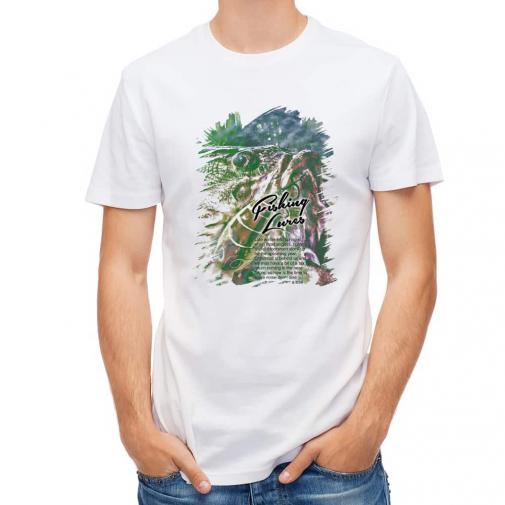 【Tシャツ】ブラックバスのバイト　ペイント風　グリーン