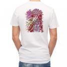 【Tシャツ】ブラックバスのバイト　ペイント風　レッド