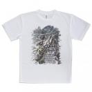 【Tシャツ】ブラックバスのバイト　ペイント風　モノトーン