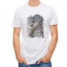 【Tシャツ】ブラックバスのバイト　ペイント風　モノトーン