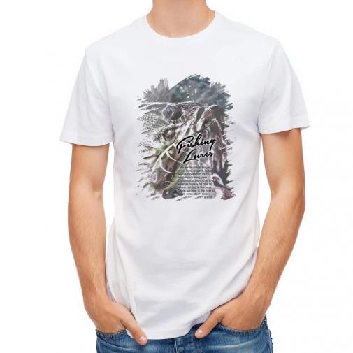 【Tシャツ】ブラックバスのバイト　ペイント風　モノトーン