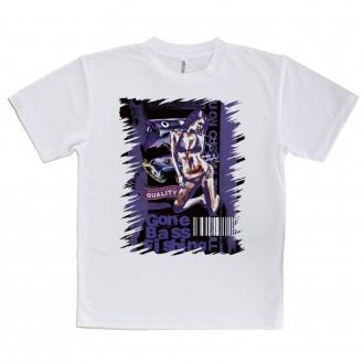 【Tシャツ】Gone Bass Fishing ローライダーポスター風　パープル