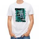 【Tシャツ】Gone Bass Fishing ローライダーポスター風　エメラルドグリーン