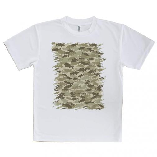 【Tシャツ】ブラックバス　迷彩柄　ベージュカラー