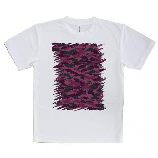 【Tシャツ】ブラックバス　迷彩柄　レッドカラー