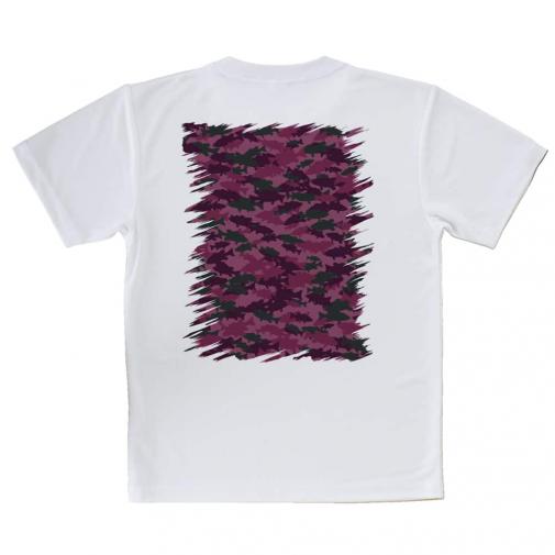 【Tシャツ】ブラックバス　迷彩柄　レッドカラー