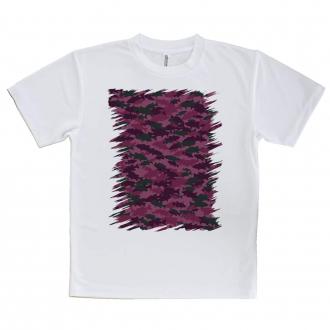 【Tシャツ】ブラックバス　迷彩柄　レッドカラー