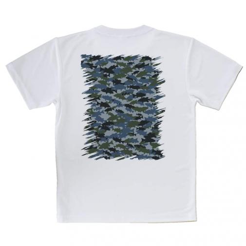 【Tシャツ】ブラックバス　迷彩柄　ブルー