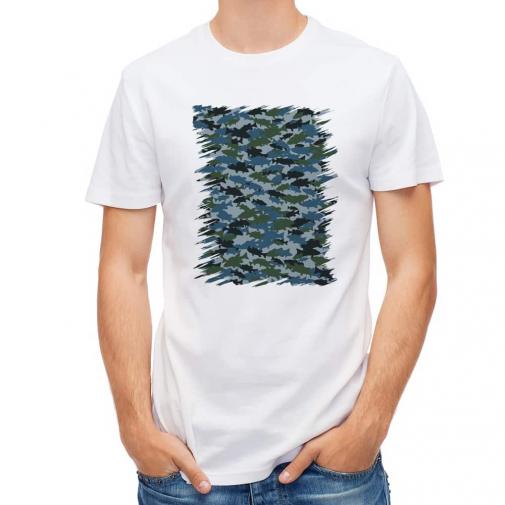 【Tシャツ】ブラックバス　迷彩柄　ブルー