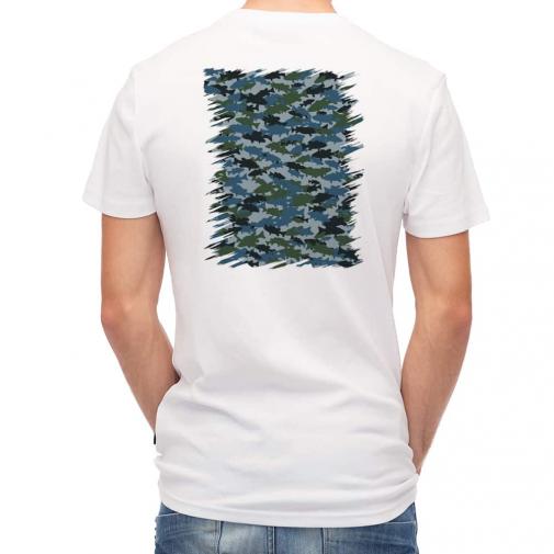 【Tシャツ】ブラックバス　迷彩柄　ブルー