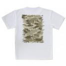【Tシャツ】ブラックバス　迷彩大柄　ベージュカラー